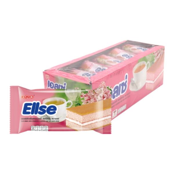 makro-snack-2860 เอลเซ่ เลเยอร์เค้ก สตรอเบอรี่ 15 ก. 24 ชิ้น