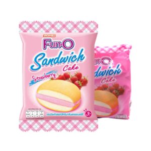 makro-snack-2862 ฟันโอ แซนวิชเค้กสอดไส้ครีมสตรอเบอร์รี่ 13 ก. x 12