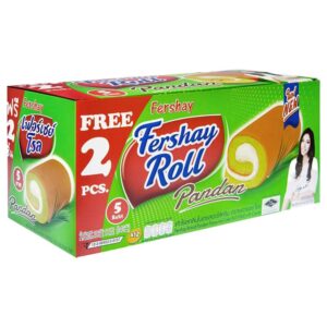 makro-snack-2865 เฟอร์เชย์ เค้กโรล กลิ่นใบเตยสอดไส้ครีม 20 ก. x 12