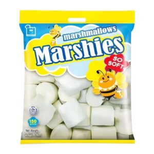 makro-snack-2867 มาร์ชี่ส์ มาร์ชแมลโลว์ สีขาว เม็ดใหญ่ กลิ่นวานิลลา 150 ก.