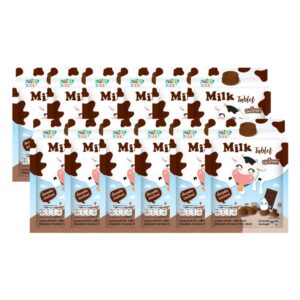 makro-snack-2891 นมอัดเม็ด นมปรุงแต่งอัดเม็ด Nature Bite รสนม และ รสช็อกโกแลต ผลิตจากนมโคแท้ ขนาด 20 กรัม รสช็อคโกแลต 12 ซอง