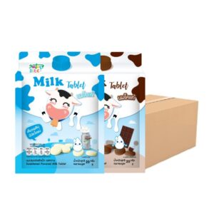 makro-snack-2897 นมอัดเม็ด นมปรุงแต่งอัดเม็ด Nature Bite รสนม และ รสช็อกโกแลต ผลิตจากนมโคแท้ ขนาด 20 กรัม คละรสชาติ 24ซอง