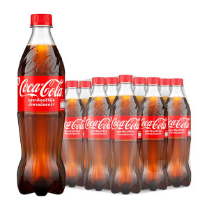 โค้ก เครื่องดื่มน้ำอัดลม ออริจินัล น้ำตาลน้อยกว่า 640มล. x12