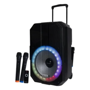 McRock ลําโพงบลูทูธ 15 นิ้ว รุ่น DHT-730DF(M150) แถมไมโครโฟน 2 ตัว มีแบตในตัว ล้อลาก