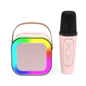 audio-component-0006 คิวพลัส ลําโพงบลูทูธ รุ่น QP-K12 พร้อมไมค์โครโฟน สีพิงค์