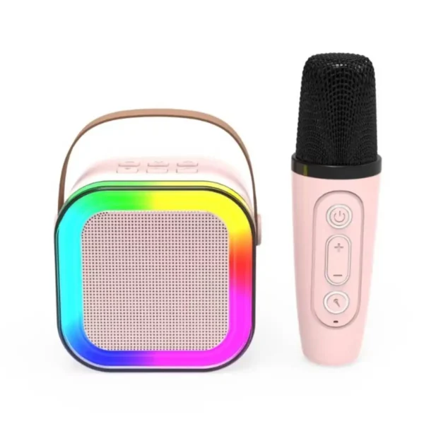 audio-component-0006 คิวพลัส ลําโพงบลูทูธ รุ่น QP-K12 พร้อมไมค์โครโฟน สีพิงค์