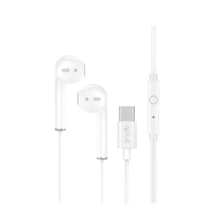audio-component-0026 คิวพลัส หูฟังมีสาย Type-C สีขาว