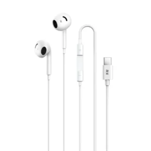 Remax Small Talk RM-06a - หูฟัง Earbuds มีสาย พอร์ตType-C พร้อมไมโครโฟนในตัว เสียงชัด คุยโทรศัพท์สะดวก สี White/ขาว