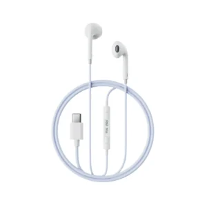 Remax Small Talk RM-10a - หูฟัง Earbuds มีสาย พอร์ต Type-C ไมค์โครโฟนในตัว เสียงคมชัด เหมาะสําหรับฟังเพลง ดูวิดีโอ และคุยโทรศัพท์ สายยาว 1.2 เมตร สี Blue/ฟ้า