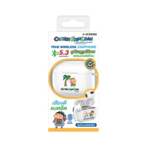 audio-component-0061 Asaki Shinchan Earphone หูฟังบลูทูธ เสียงดี ไมค์ชัด แบตอึด ใช้งานได้ 7 ชม. ลายลิขสิทธิ์แท้ชินจัง รุ่น A-SCE8306 ประกัน 1 ปี ชินจัง คละลาย