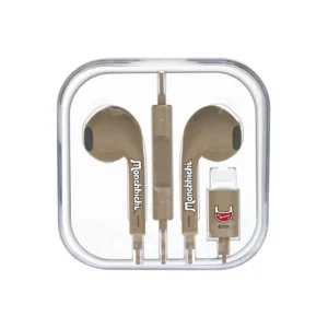 audio-component-0065 Amaze Max Monchhichi smalltalk หูฟังสาย เสียงดี ลายลิขสิทธิ์แท้มอนชิชิ รุ่น A-MCE005 - ประกัน 1 ปี L For iP สีน้ําตาล