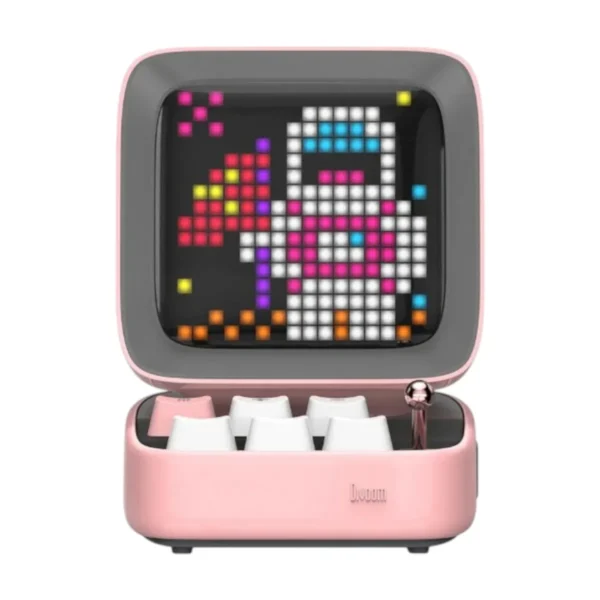 audio-component-0087 ดิวูม ลําโพงบลูทูธ Ditoo-Pro Retro Pixel Art สีชมพู