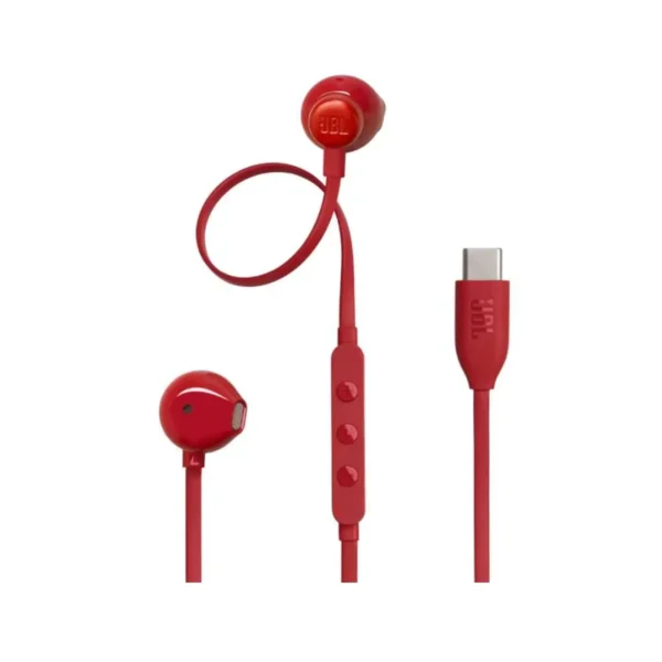 เจบีแอล หูฟัง Earbuds with Mic รุ่น T305 USB-C สีแดง