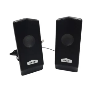 audio-component-0254 ลําโพง SPEAKER 2.0 USB desktop OKER รุ่น M6 P.M.P.O 550w ,with audio out ไม่ต้องใช้ software drive ดํา