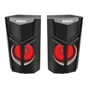 SIGNO SP-614 ลําโพงคอมพิวเตอร์ Gaming Speaker ระบบเสียง 2.0 สเตริโอ ไฟ LED เชื่อมต่อแบบแจ๊ค 3.5mm