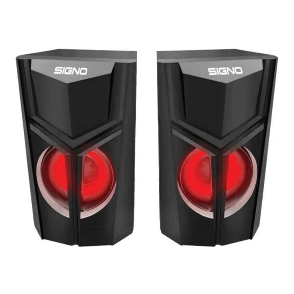 SIGNO SP-614 ลําโพงคอมพิวเตอร์ Gaming Speaker ระบบเสียง 2.0 สเตริโอ ไฟ LED เชื่อมต่อแบบแจ๊ค 3.5mm