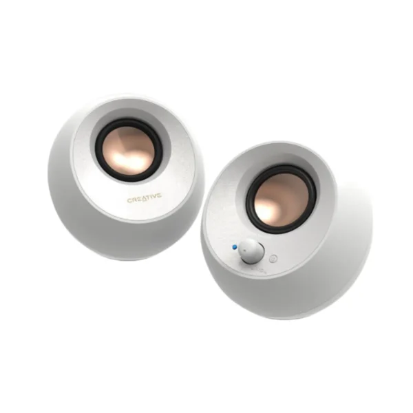 CREATIVE SPEAKER PEBBLE V3 [WHITE] ลําโพง ระบบเสียง 2.0 2 x 4W RMS : 51MF1700AA002
