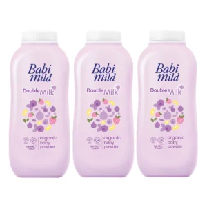baby-care-15000-006 เบบี้มายด์ แป้งเด็ก ดับเบิ้ลมิลค์ โปรตีน พลัส 160 ก. x 3