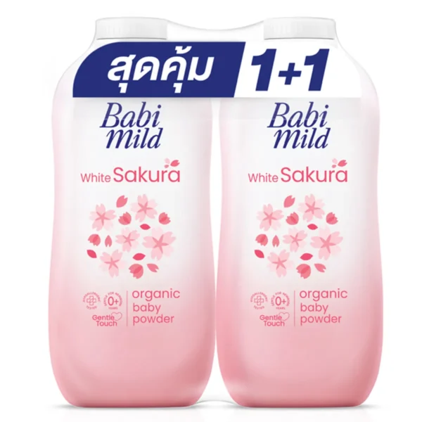 เบบี้มายด์ แป้งเด็ก กลิ่นไวท์ ซากุระ 350 ก. x 2