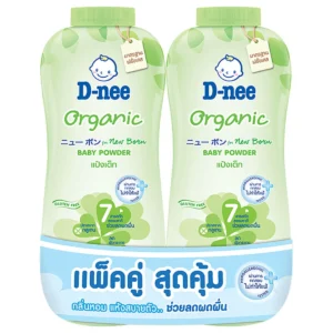 baby-care-15000-074 ดีนี่ แป้งเด็ก สีเขียว 300 G ก. X 2 (แพ็คคู่)