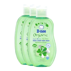baby-care-15000-084 ดีนี่ ออร์แกนิค นิวบอร์น เฮดแอนด์บอดี้ เบบี้วอช 180 มล. x 3