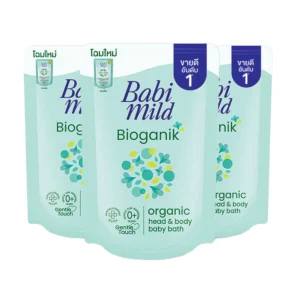 baby-care-15000-104 เบบี้มายด์ สบู่เหลว ไบโอแกนิก ชนิดถุงเติม 350 มล. x 3