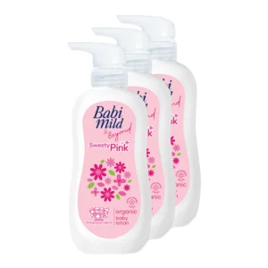 baby-care-15000-134 เบบี้มายด์ สวีทตี้พิงค์ พลัส เบบี้ โลชั่น 350 มล. x 3
