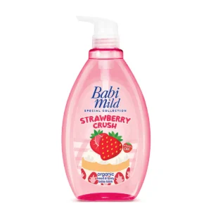 baby-care-15000-149 เบบี้มายด์ สบู่เหลวสตรอเบอร์รีครัช ออร์แกนิก 800 มล.