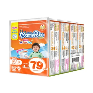 baby-diaper-15000-003 มามี่โพโค แฮปปี้ออลเดย์ดราย ขนาด XL 3 ชิ้น x 4