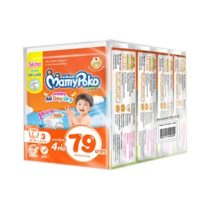 baby-diaper-15000-005 มามี่โพโค แฮปปี้ออลเดย์ดราย ขนาด L 3 ชิ้น x 4