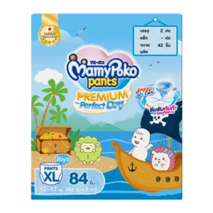 baby-diaper-15000-051 มามี่โพโค แพ้นท์ พรีเมี่ยม เพอร์เฟกต์ ดราย สําหรับเด็กผู้ชาย ขนาด XL 84 ชิ้น