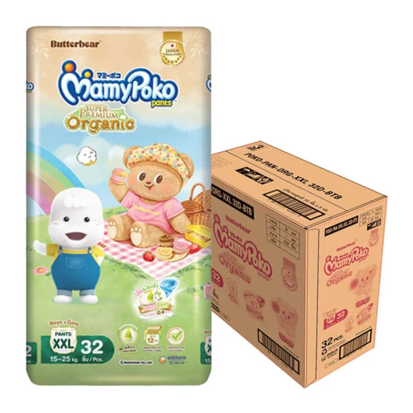 มามี่โพโค แพ้นท์ ออร์แกนิค ผ้าอ้อมเด็ก ไซส์ XXL 32 ชิ้น x 3 (รวม 96 ชิ้น)