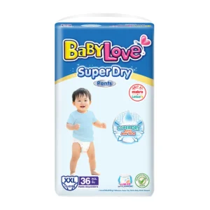 baby-diaper-15000-071 เบบี้เลิฟ แพ้นท์ ซุปเปอร์ดราย กางเกงผ้าอ้อมสําเร็จรูป ขนาด XXL 36 ชิ้น