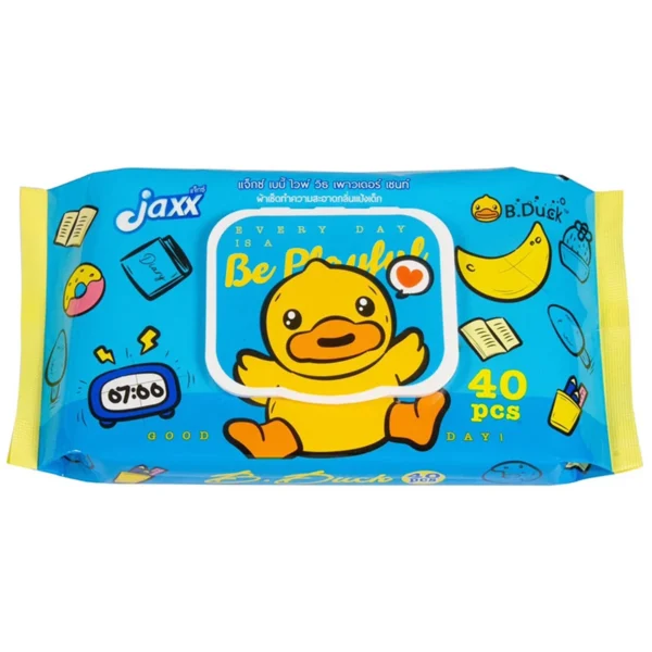 แจ็กซ์ ผ้าเช็ดทําความความสะอาดแบบเปียก สีฟ้า 40 แผ่น