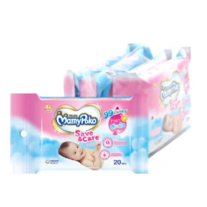baby-wipe-15000-003 มามี่โพโค ไวพส์ เซฟแอนด์แคร์ 20 แผ่น x 4