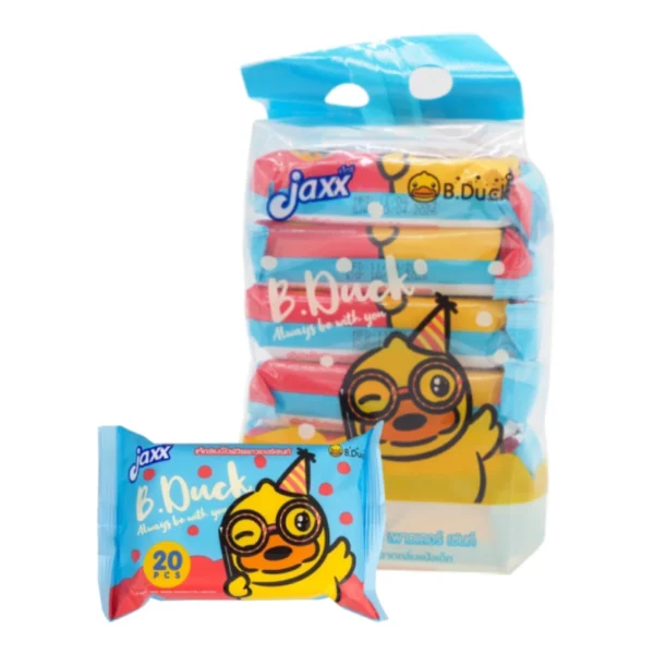 แจ็กซ์ ผ้าเปียก 20 แผ่น สีฟ้า x 6