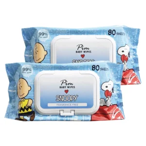 baby-wipe-15000-008 พิม ผ้าเปียกสนูปปี้ 80 แผ่น แพ็ค 2 ห่อ