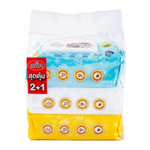 baby-wipe-15000-011 เอฟ วาย เอ็น เบบี้ไวพ์90แผ่นX2+1