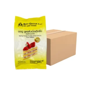bakery-ingredients-0067 ยกลัง ผงฟู ขนาด 500 กรัม 1 ลัง บรรจุ 12 ถุง สูตร ดับเบิ้ลแอ็คติ้ง เบสท์โอเดอร์ Baking powder ขนม