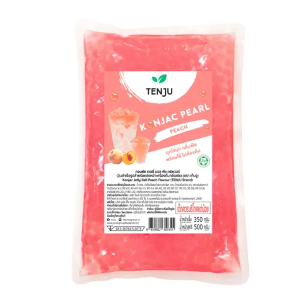 Tenju ไข่มุกบุก 500 กรัม คอนยัค เพิร์ล Konjac pearl บุกไข่มุก (ตรา เทนจู) Peach 500g