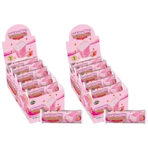 [ โปร 1 แถม 1 ] MASHLOW มาร์ชโล่ 120g  ช็อกโกแลตเคลือบมาร์ชเมลโล่แท่ง มาร์ชโล่กล่อง (สตรอว์+สตรอว์)