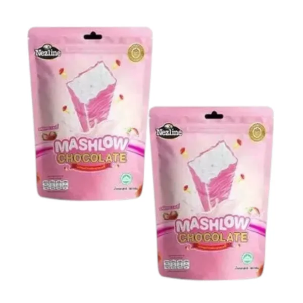 [ โปร 1 แถม 1 ] MASHLOW มาร์ชโล่ 80g  ช็อกโกแลตเคลือบมาร์ชเมลโล่แท่ง มีฮาลาล พกพาง่าย ช็อกโกแลต มาร์ชเมลโล่ มารชโล80g สตอ+สตอ