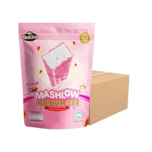 [สตรอว์ครึ่งลัง 30 ห่อ] MASHLOW มาร์ชโล่ 80g  ช็อกโกแลตเคลือบมาร์ชเมลโล่แท่ง มีฮาลาล พกพาง่าย