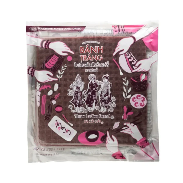 ทรีเลดี้ ใบเมี่ยงญวณไรซ์เบอร์รี่ แป้งเวียดนาม เกรด A แผ่นสี่เหลี่ยม 340g. (1 ห่อ)