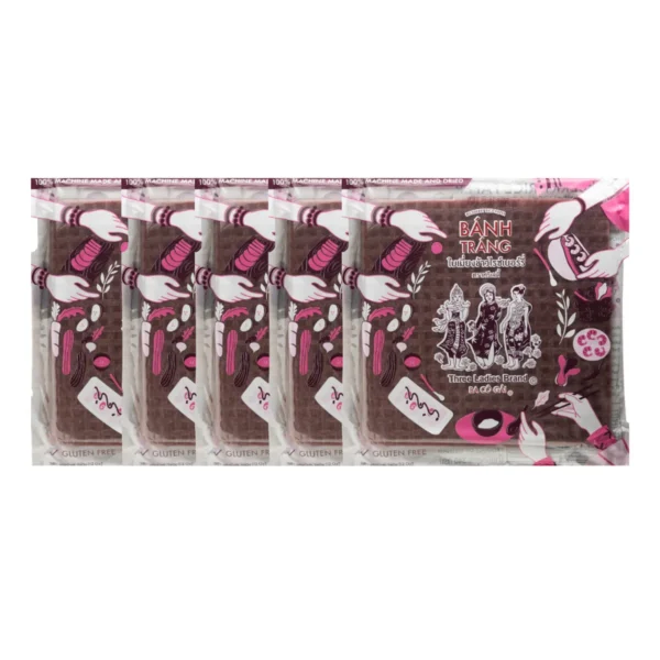 ทรีเลดี้ ใบเมี่ยงญวณไรซ์เบอร์รี่ แป้งเวียดนาม เกรด A แผ่นสี่เหลี่ยม 340g. (5 ห่อ)