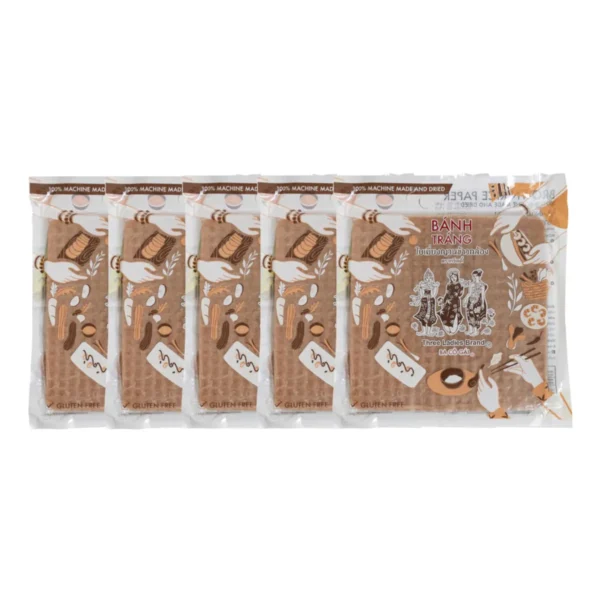 bakery-ingredients-0166 ทรีเลดี้ ใบเมี่ยงญวนข้าวกล้อง 22x22cm. 340g. แผ่นสี่เหลี่ยม (5 ห่อ)