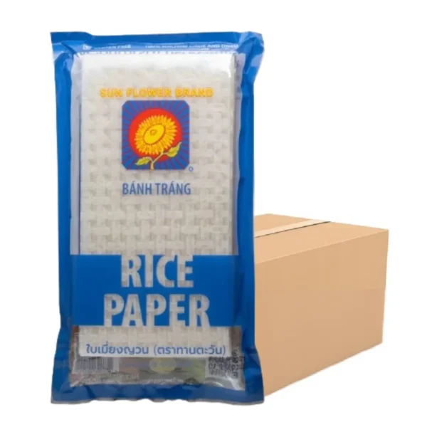 ทานตะวัน ใบเมี่ยงญวน แป้งเวียดนาม (แผ่นตัด 11x22cm.) เกรด A 500g. ยกลัง (30 ห่อ)
