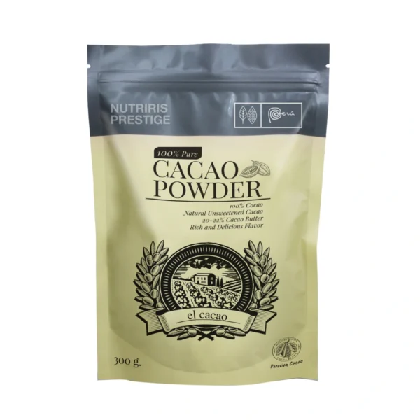 bakery-ingredients-0186 นูทริริส เอล คาเคา พาวเดอร์ ผงคาเคา เพียว100% 300 กรัม จากเปรู (EL Cacao Powder) NUTRIRIS Brand