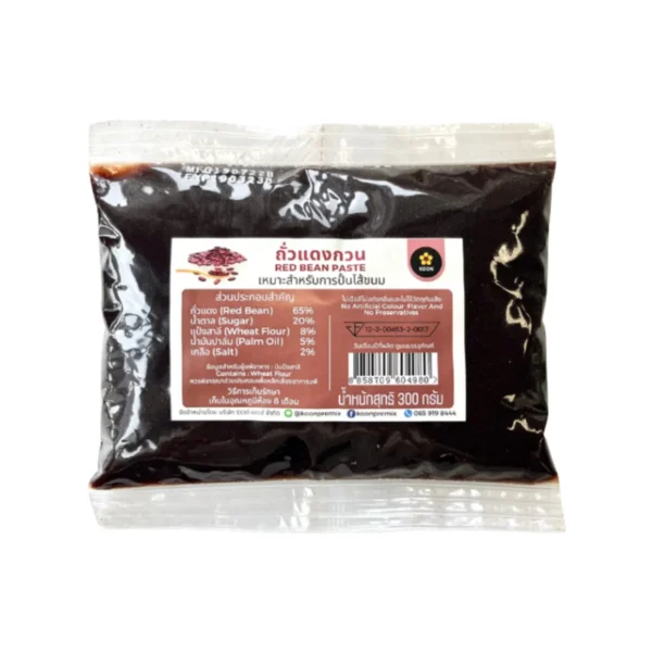 ไส้ถั่วแดงกวน Red bean paste ตรา KOON (คูน) ขนาด 300 กรัม
