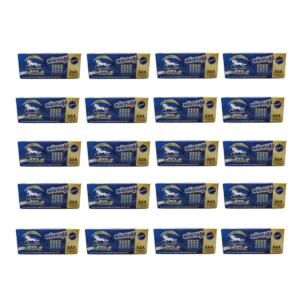 batteries-034 ถ่านม้าขาว AAA (CARTON) กล่อง 15 แพ็ค (แพ็ค 4 ก้อน) x 1 ลัง (20 กล่อง)